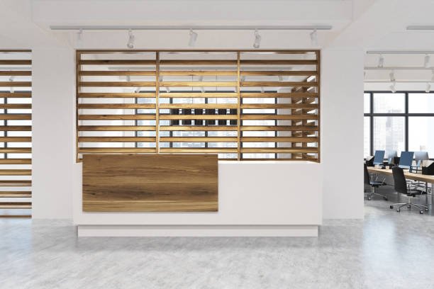 istock White and wooden reception, closeup 847156732
