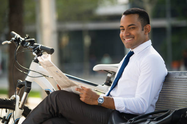 istock Happy Hispanic Office Worker Resting in Park 847161374