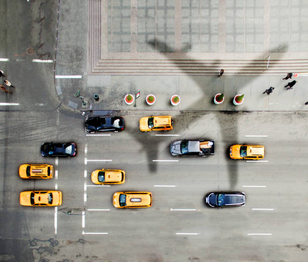 Aerial view of Park Avenue, New York City