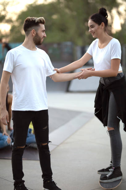 The first lesson at the skate.