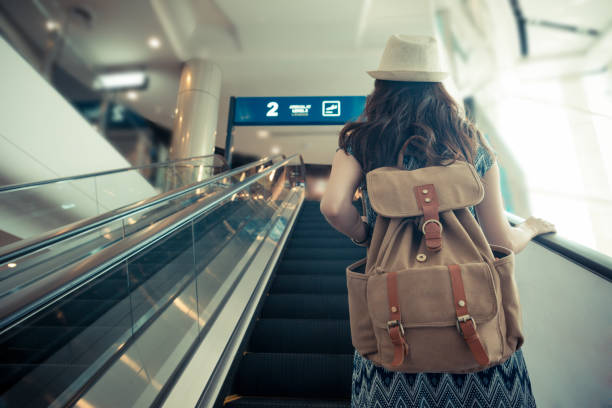 istock back view of female traveler carrying backpack 847173576
