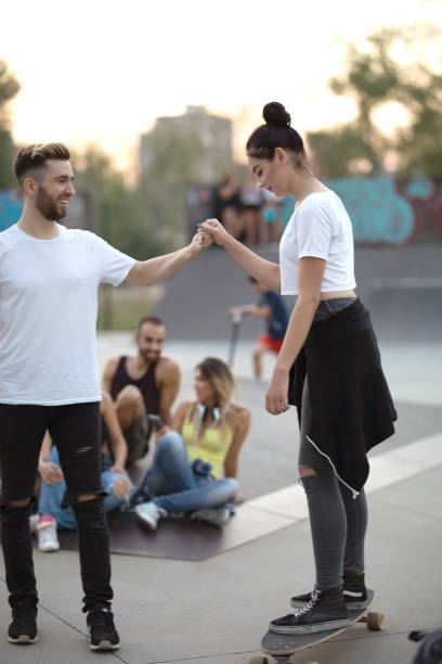 istock The first lesson at the skate. 847173594
