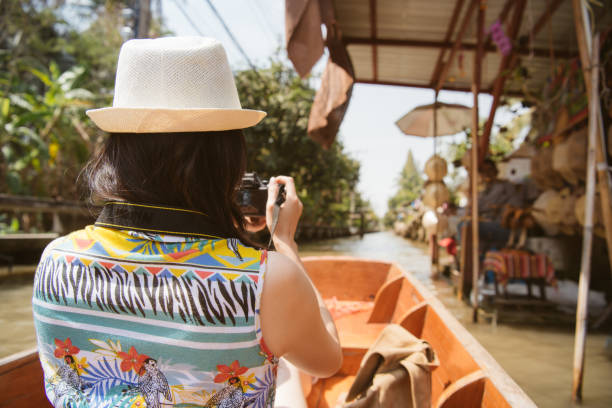 istock traveler using camera taking picture of vendors 847175826