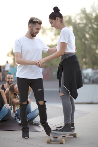istock The first lesson at the skate. 847176136
