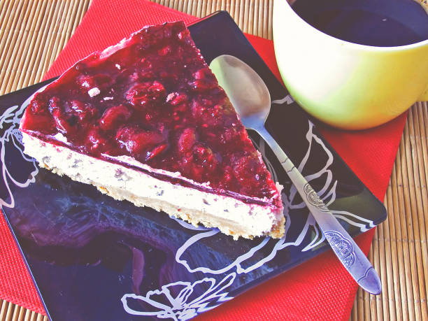 Cheesecake and cup of coffee