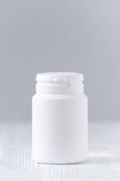 istock mock up plastic bottle for medicine, powder, pills, tabs, capsules, selective focus 847214516