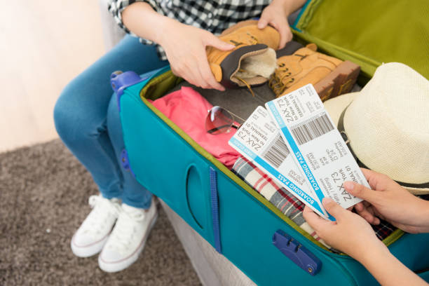 istock two female people organized personal luggage 847225754