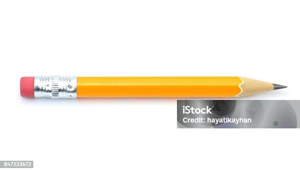 Lead Pencil Stock Photo - Download Image Now - Pencil, Cut Out, White Background