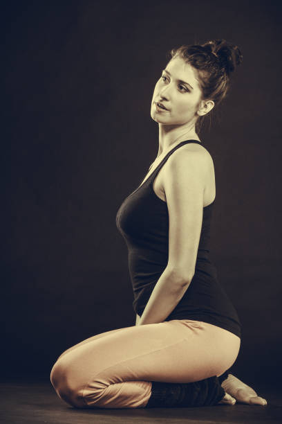 istock Fit girl stretching warming up. 847241380