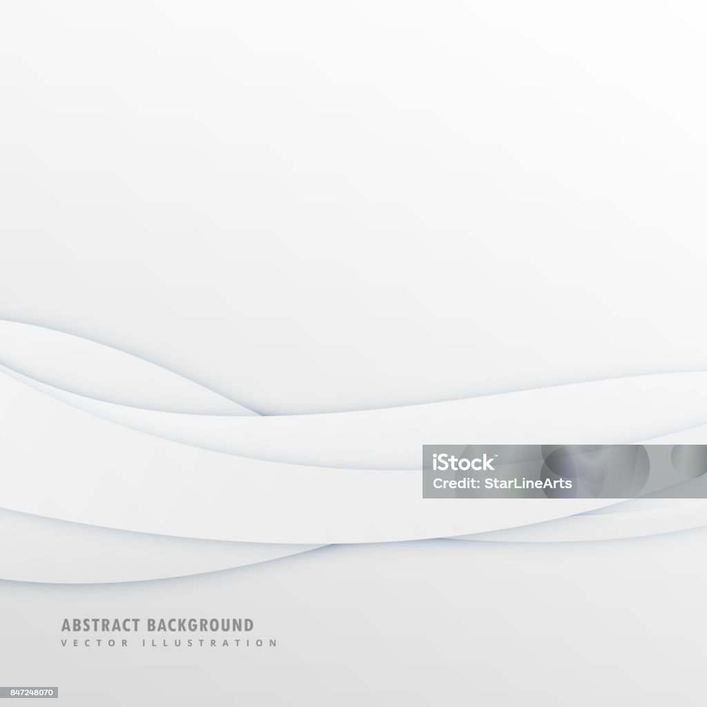 Clean Shape Background Clean Minimal Background With Wavy Shape Stock Illustration - Download ...
