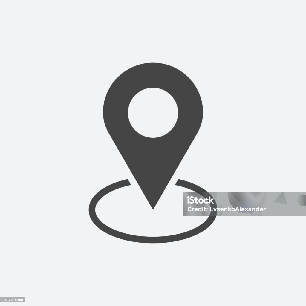 Pin icon vector. Location sign in flat style isolated on white background. Navigation map, gps concept. Locator Map stock vector