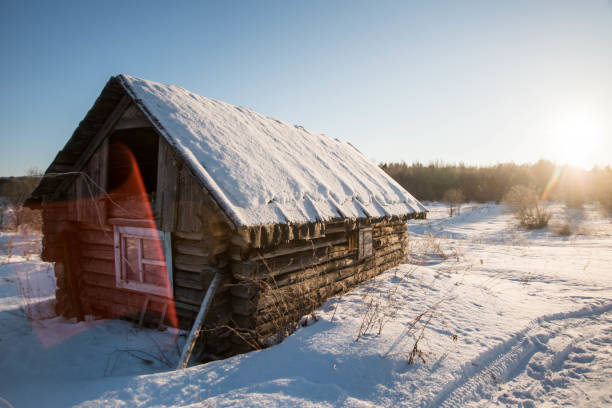istock Winter landscape in the russian village 847249902