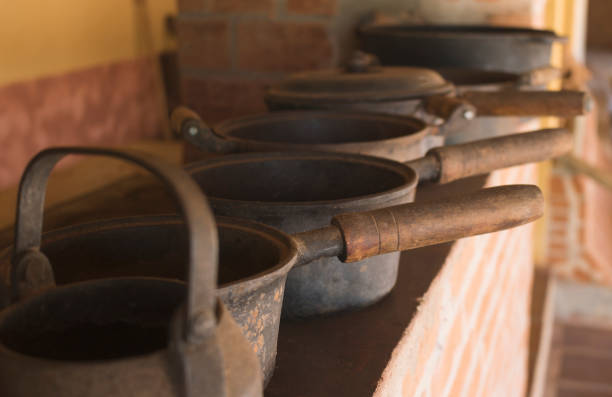 istock Vintage - Old iron and wood pans 847256414
