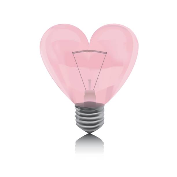 istock Love pink bulb in the shape of heart 847266246