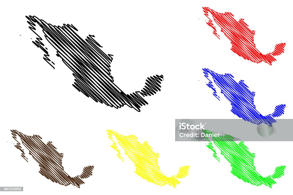 Mexico Abstract Map Mexico Map Vector Stock Illustration - Download Image Now - Abstract ...