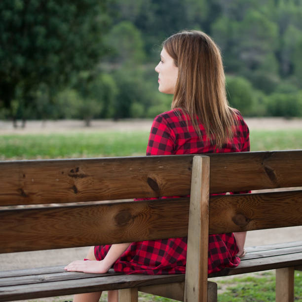 istock Beautiful girl at forest 847273314