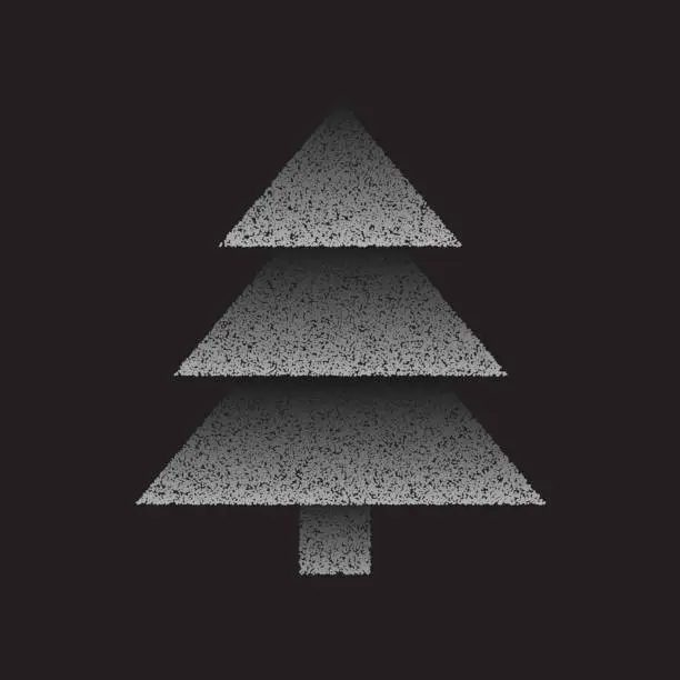 Vector illustration of creative dots christmas tree