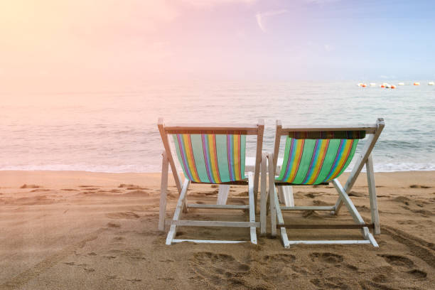 istock Beach chair on the beach in pattaya 847276684