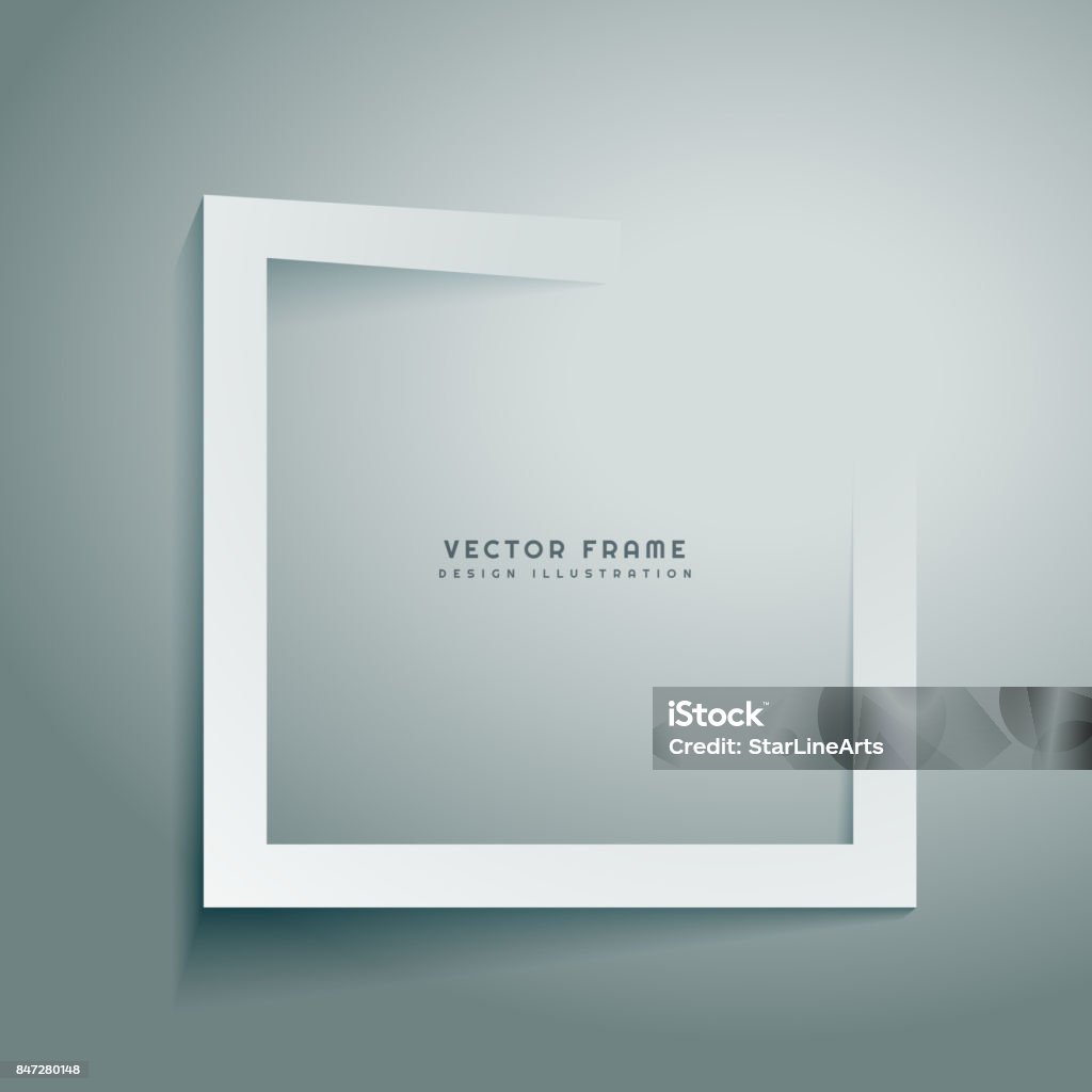 Clean Effect Frame Clean Abstract Frame Stock Illustration - Download Image Now - Abstract ...