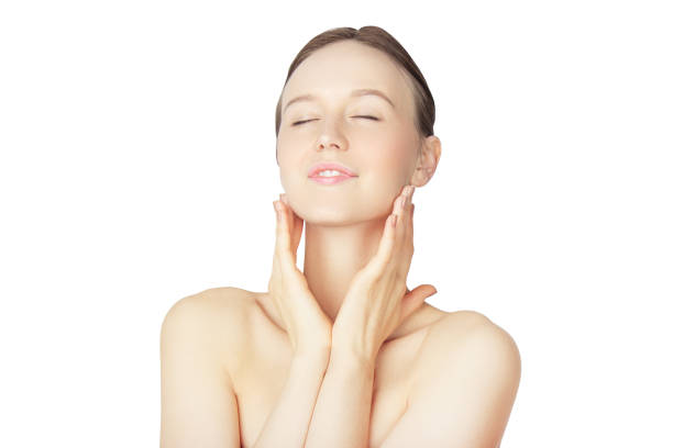 istock Wellness Girl with Fresh Skin on White 847280192