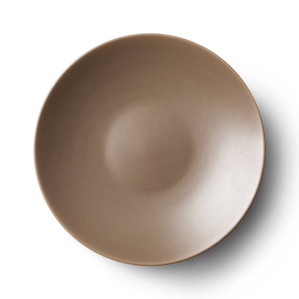 istock Simple circular porcelain plate isolated on whit 847290698