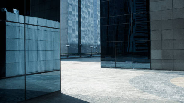 istock Glass wall in the office building 847295628