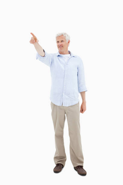 istock Portrait of a handsome mature man pointing at something 847295664