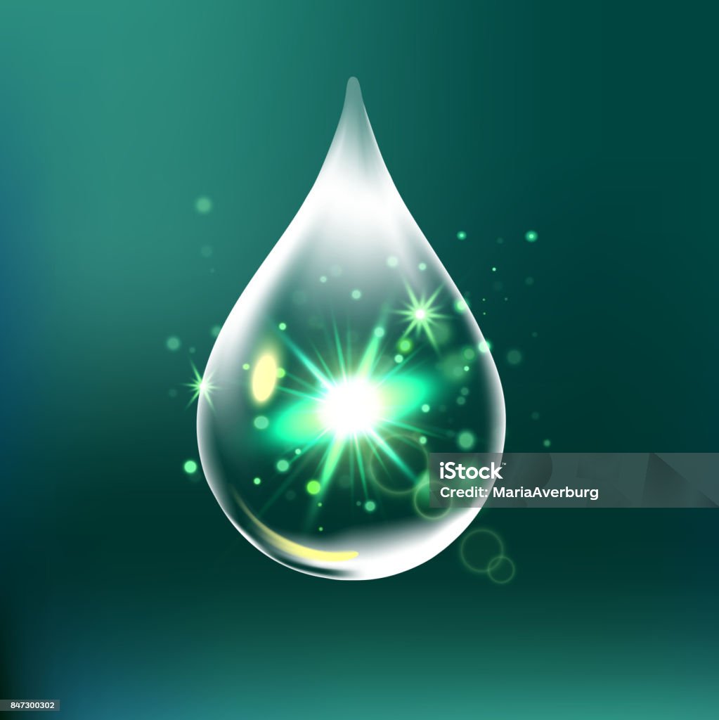Giọt Nước Lấp Lánh Giọt Nước Với Các Hiệu Ứng Được Cô Lập Trên Nền ...