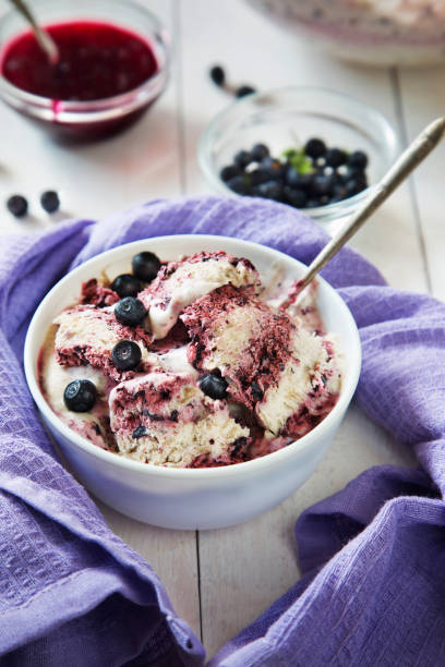 istock Fresh blueberry homemade ice cream 847300598