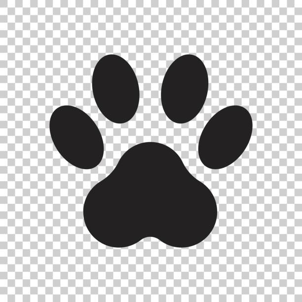 Paw Print Icon Vector Illustration Isolated On Isolated Background Dog Cat  Bear Paw Symbol Flat Pictogram Stock Illustration - Download Image Now -  iStock