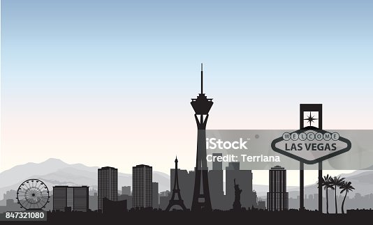 istock Las Vegas skyline. Travel american city landmark background. Urb 847321080