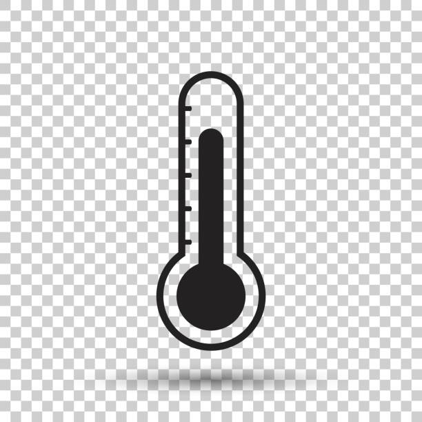 温度計のアイコン。目標平面ベクトル イラスト分離の背景に。 - fahrenheit sign点のイラスト素材／クリップアート素材／マンガ素材／アイコン素材