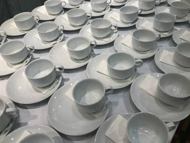 istock empty row of coffee cup on the table 847329616