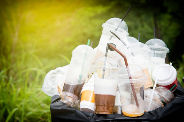 istock Recyclable garbage of glass and plastic bottles in rubbish bin.Selective focus plastic bottle in recyclable waste,Management Recyclable waste concept 847337908