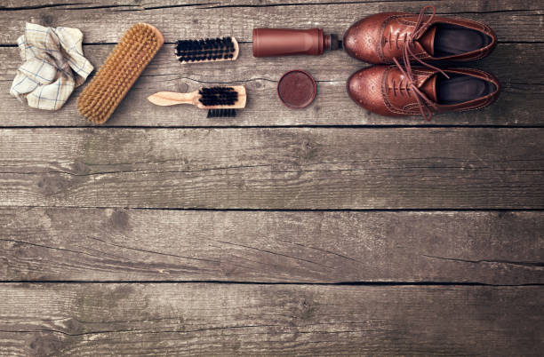 istock Shoes and shoe maintenance set 847338326