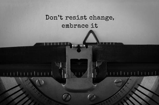 istock Text Do not resist change embrace it typed on retro typewriter 847341848