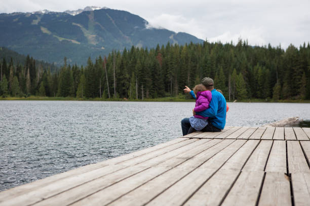 istock Father and his two daughters admiring the view 847345852