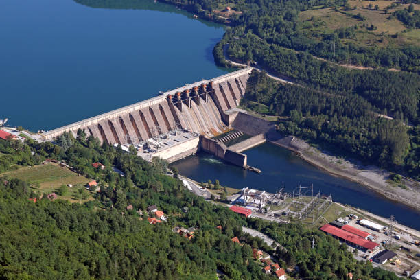 istock hydroelectric power plant on river industry zone 847349982