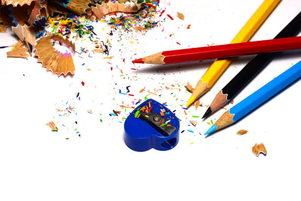 istock stack of pencils fraction with pencils and pencil sharpener on white background isolated 847354836