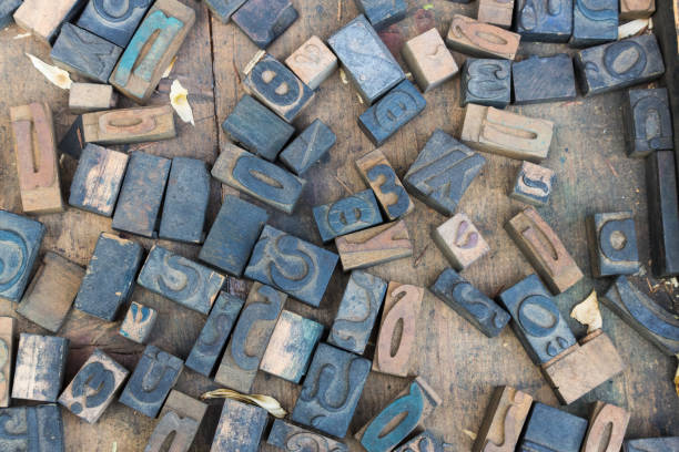istock Greek alphabet printing stamps top down 847363050