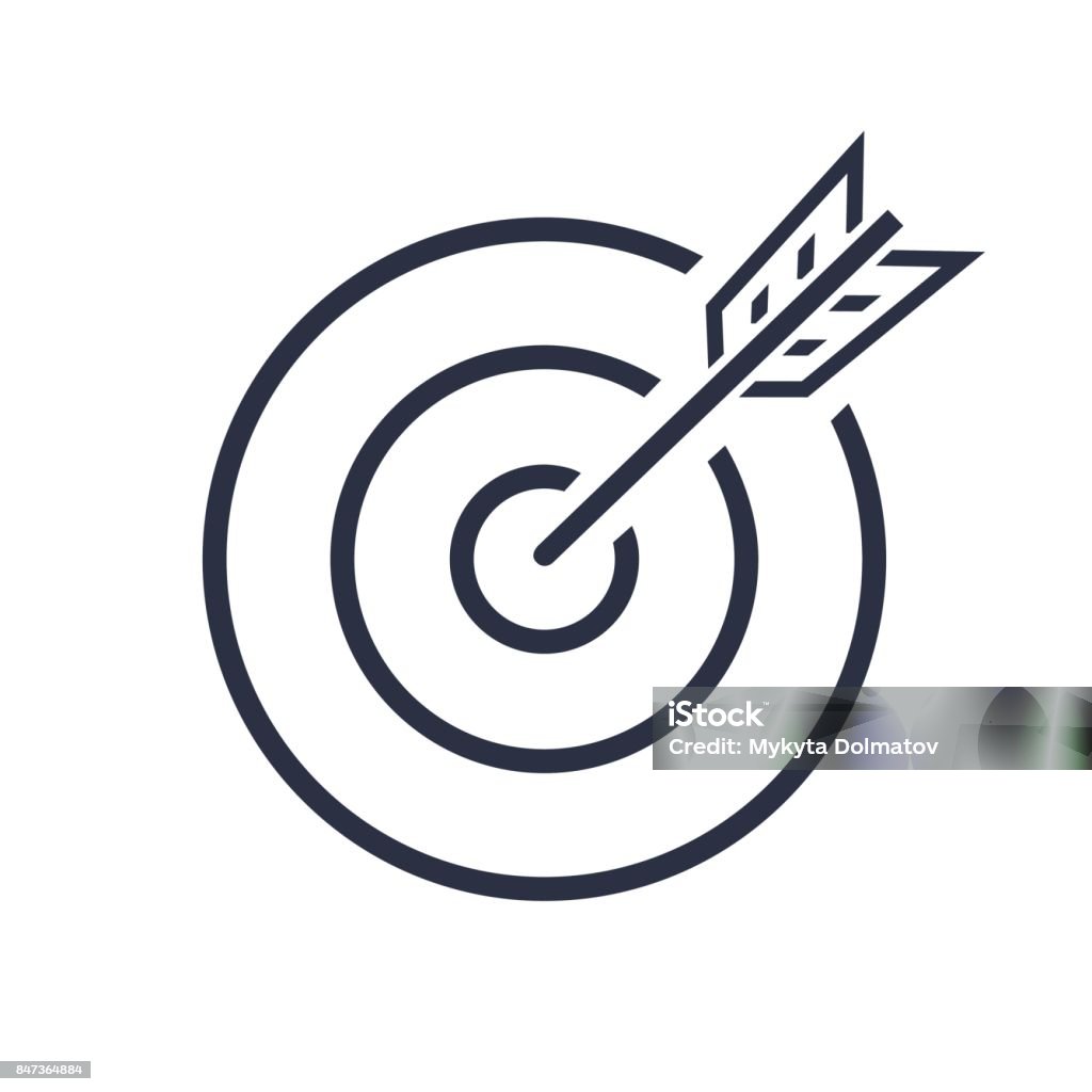 Bullseye Vector Icon. target . successful shot in the darts shot. isolated on white background. Business concept symbol Bullseye Vector Icon. target . successful shot in the darts shot. isolated on white background. vector illustration - stock vector. Business concept symbol Sports Target stock vector