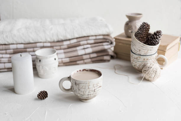 istock Cosy Breakfast with coffee and milk. Life style concept. 847372764