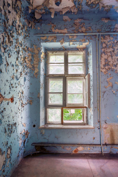 istock Door window old ruined 847399816