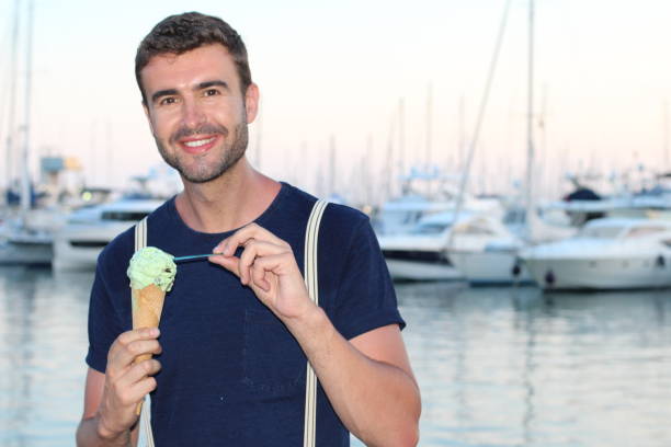 istock Good looking male happy with an icecream 847419018
