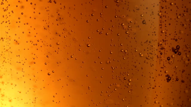 Beer bubbles extreme close up