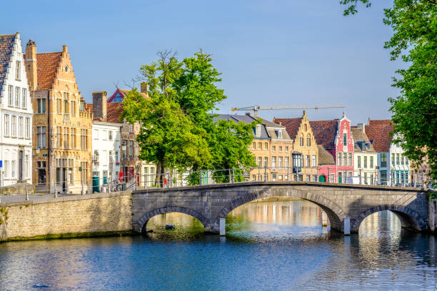 istock Bruges (Brugge) cityscape with water canal and bridge 847429882