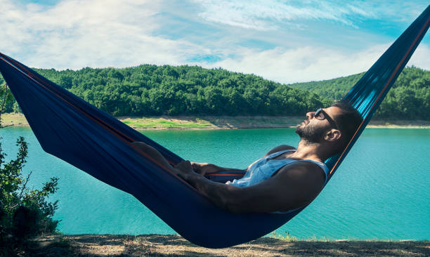 istock Hammock And Man in the Lake 847466488
