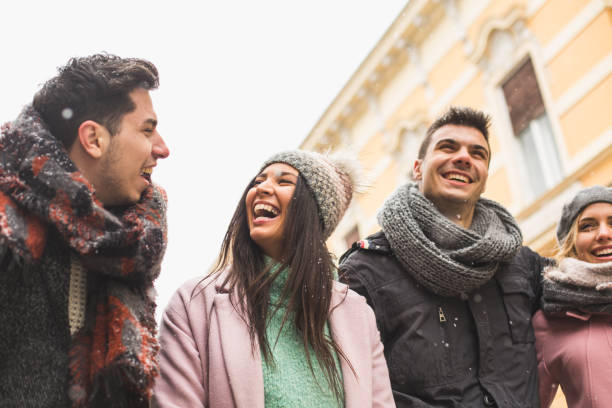 istock Friends hanging out on winter day 847481308