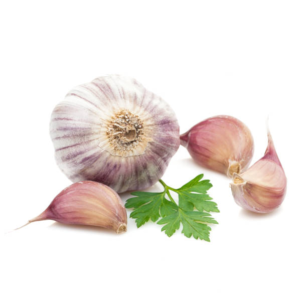 istock garlic  with parsley greenery isolated on white background 847483618