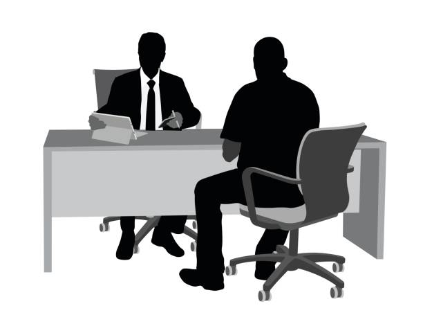 запуск номера клиента - business person silhouette back lit discussion stock illustrations